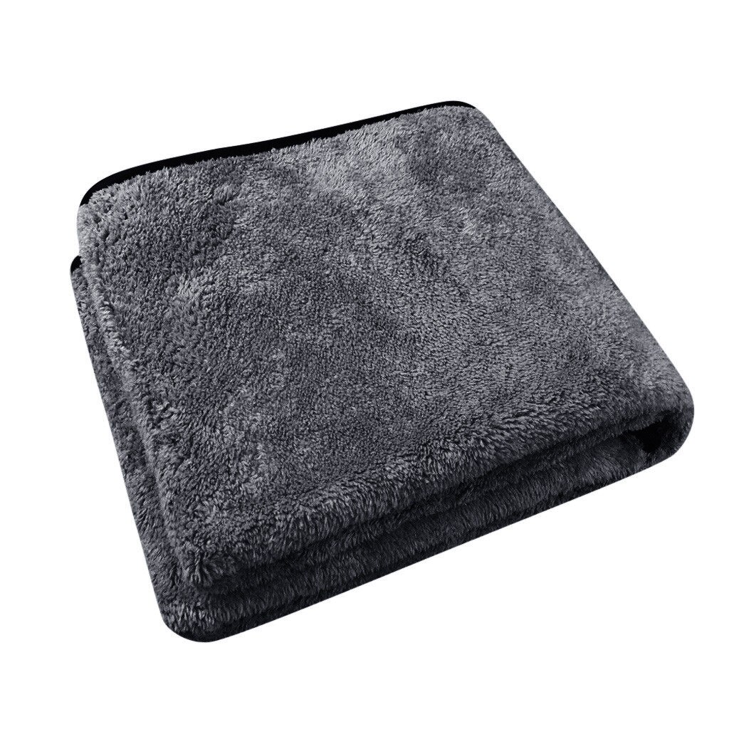 thumbnail image 2 of Towelogy 2-Pack Large Grey Microfibre Car Drying Towels – 40cm X 40cm, Super Absorbent 2 of 6