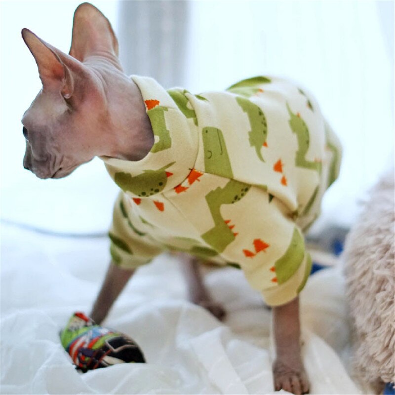 Sphynx-ropa de gato sin pelo para primavera y verano, trajes bonitos para gato Calvo, ropa para gato