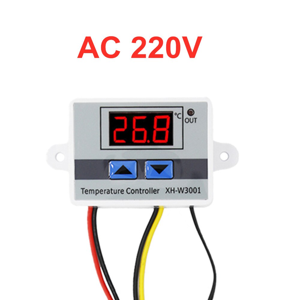 W3001 Digital Control Temperature Microcomputer Thermostat Switch Thermometer Thermoregulator 12V /220V - 50 ~ 110℃: AC 220V