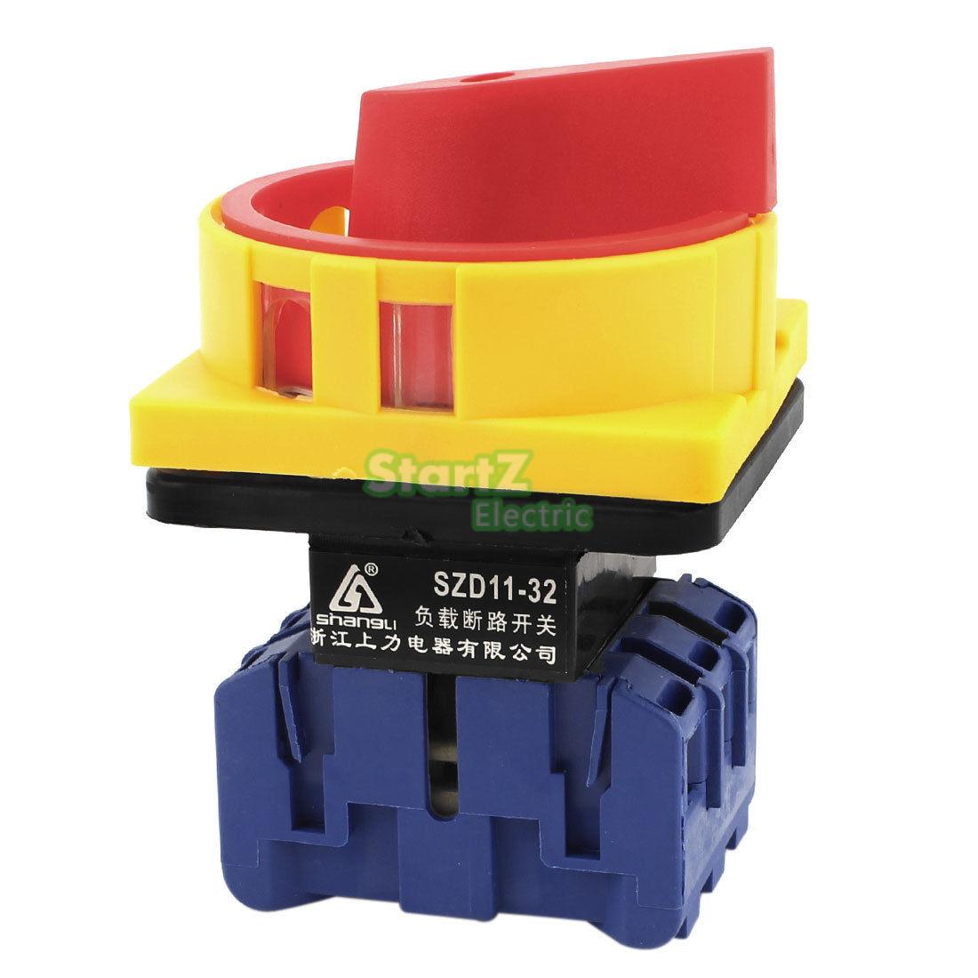 Ui 600v com 32a on off posição 2 fases cam giratório comutador