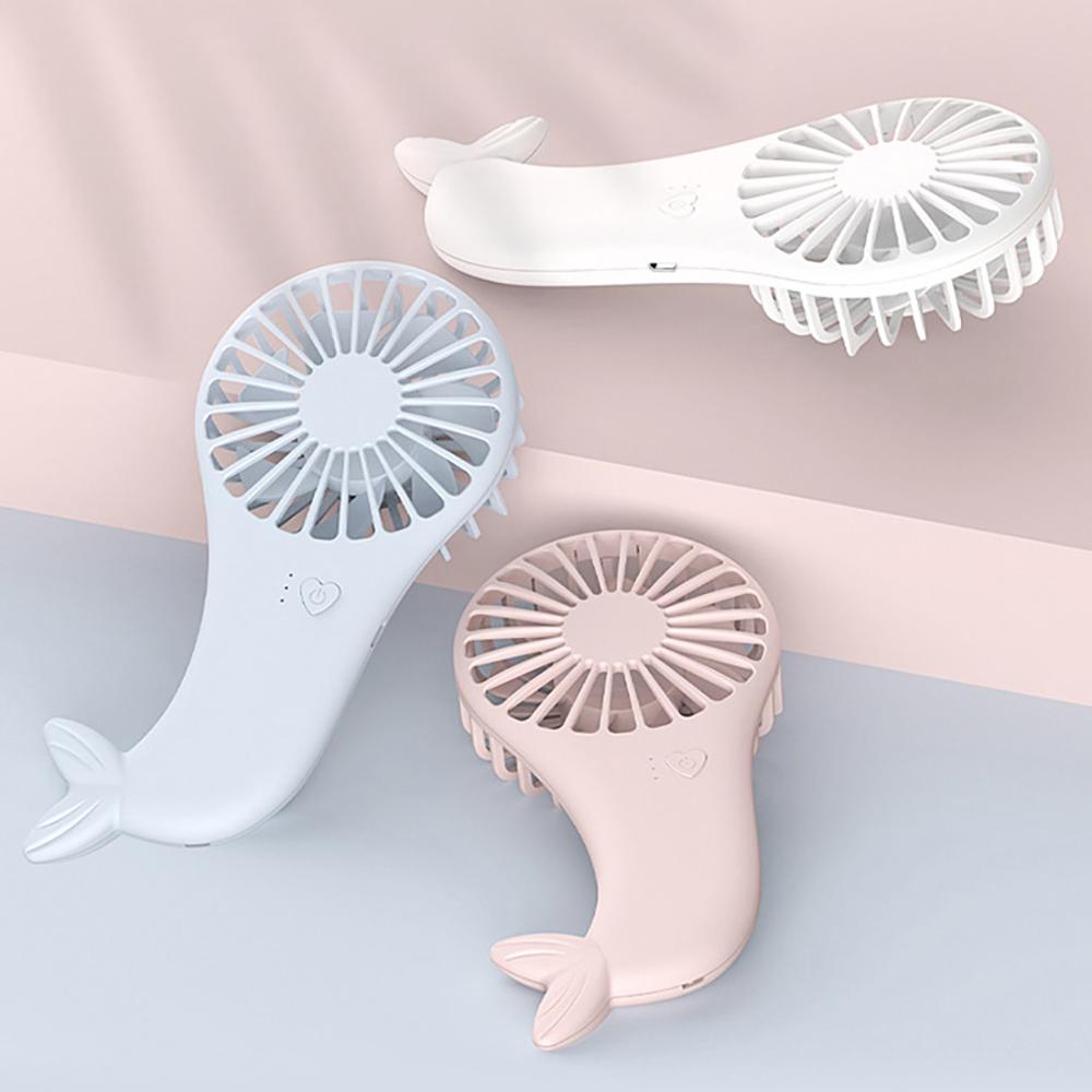 Zomer Mermaid Fan Usb Oplaadbare Handheld Fan Mini Draagbare Energiebesparing Vouwen Stille Zomer Cooling Fan