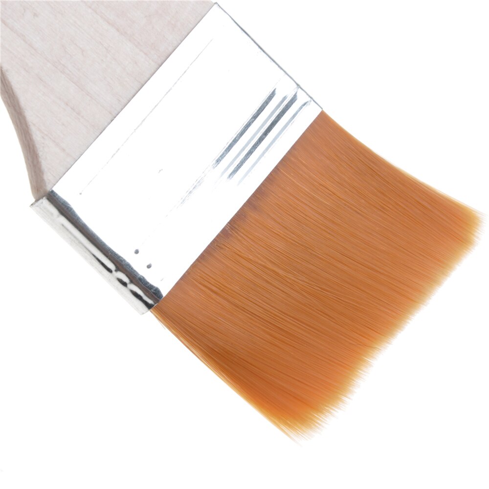 6 uds aceite empuñadura de madera pintura pincel pintura acrílica para artistas Kit de herramientas para pinturas de pared suministro de arte tamaño 1-6 juego de pinceles de Nylon