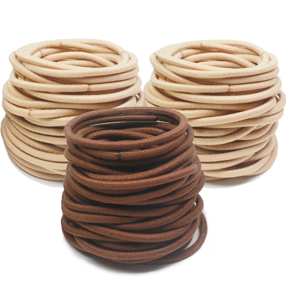 100 stücke Schwarz Haar Bands 3MM Dicke Haar Krawatten Frauen Mädchen Haar Zubehör Für Dickes Haar Kaugummi Scrunchies Pferdeschwanz Halfter 5CM
