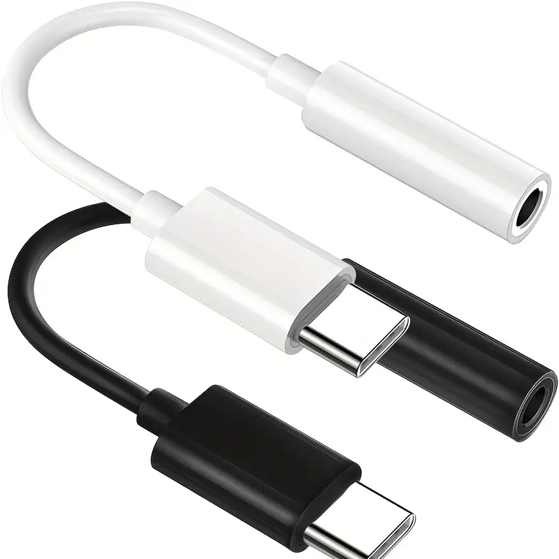 USB Type C To 3.5mm Audio Adapter, USB C To Aux Audio Dongle Cable Cord, USB Type C To 3.5mm Female Headphone Jack Adapter For P