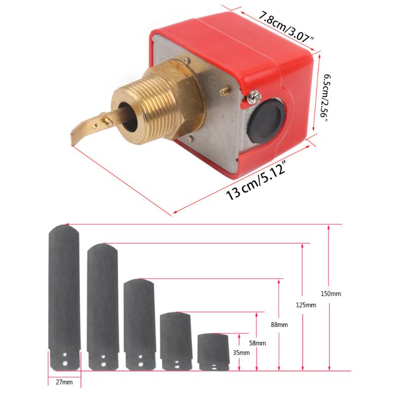 HFS-20/15/25 R3/4 Liquid Water Oil Sensor Control Automatic Paddle Flow Switch 15A 250V IP54