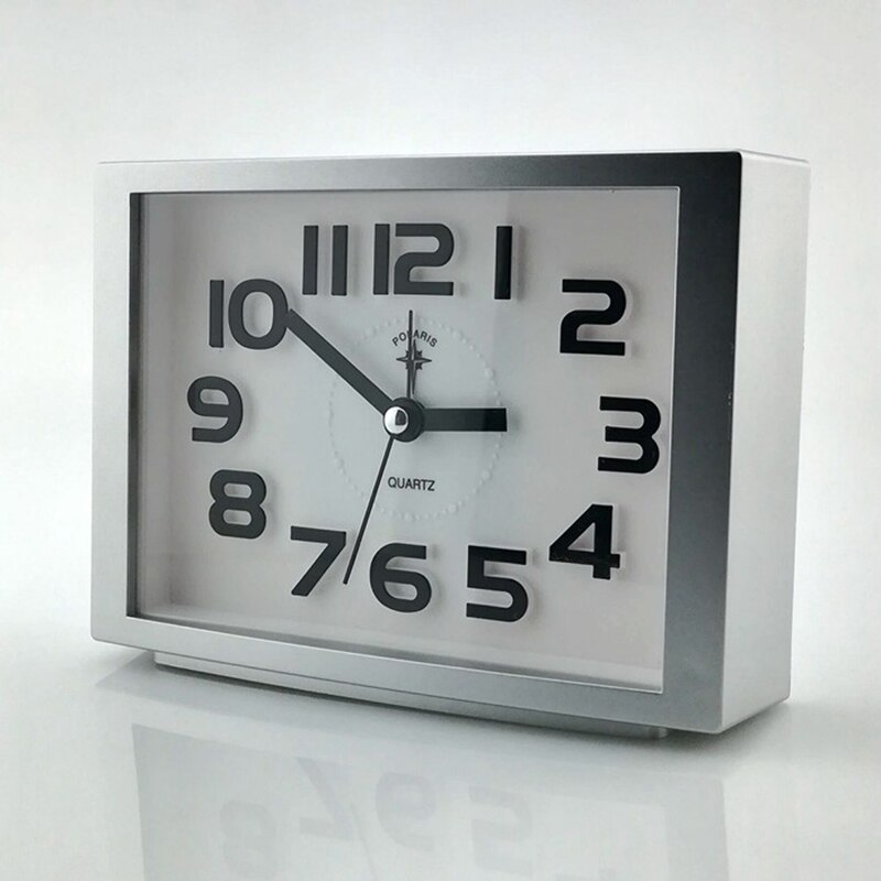Square Alarm Table Clock Modern Gold Desktop Table Clocks Office Table Watch Desk Clock Accessories Reloj De Mesa Home Decor