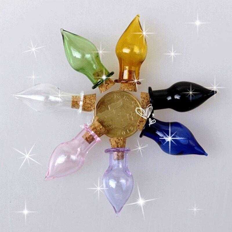 80Pcs Waterdrop Glas Wens Fles Kurk Lege Sample Potjes Diy Hangers Opslag Flacon Bruiloft Home Decoratie Benodigdheden