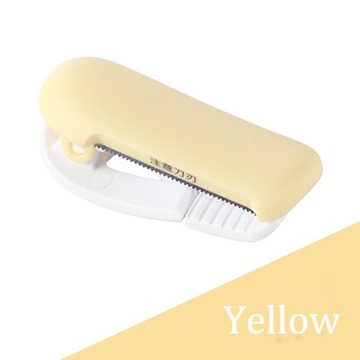 1pcs Japanese KOKUYO Washi Tape Mini Cutter Cutting Clip Light Color Series Stationery Small Hand Tear Tape Cutter: Yellow 1pcs