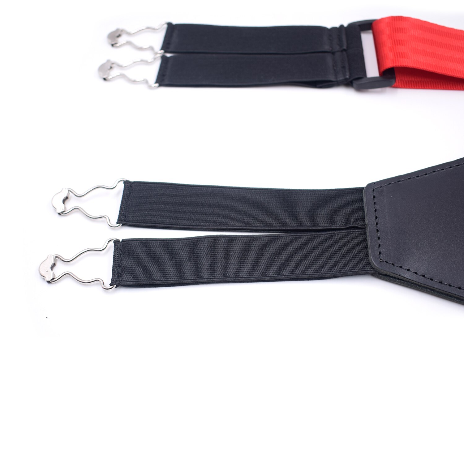 Plus size seler til kraftige herrebukser med 6 stærke clips 5cm brede elastiske justerbare seler med bukserem med x-ryg