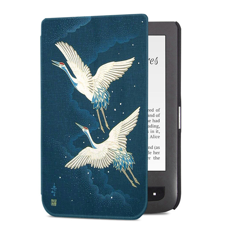 case for Pocketbook Touch Lux 3/PocketBook Basic 3 eReader Lightweight ultrathin shell cover for pocketbook 626/624: Flying Crane