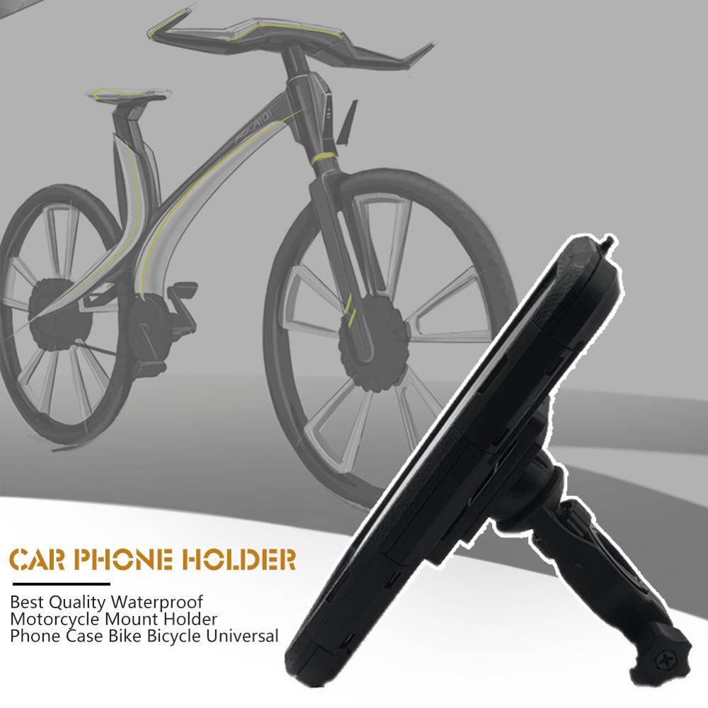Motorcykel telefonholder support moto cykel bakspejl stativ monteret vandtæt scooter motorcykel telefon taske