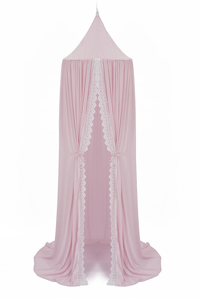 Rond babybed, klamboe, koepelvormig, hangend, katoenen bedhemel, prinsessenbed, mooi gordijn voor hangmat, babykamerdecoratie, kinderkamer, dossel