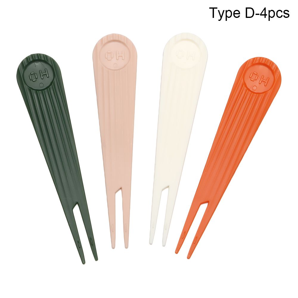 8pcs Fruit Fork Toothpick Leaves Plastic Decoration Lunch Box Bento Accessories Small Salad Tiny Fork Mini Cake Picks For Kids: A-Type D-4pcs