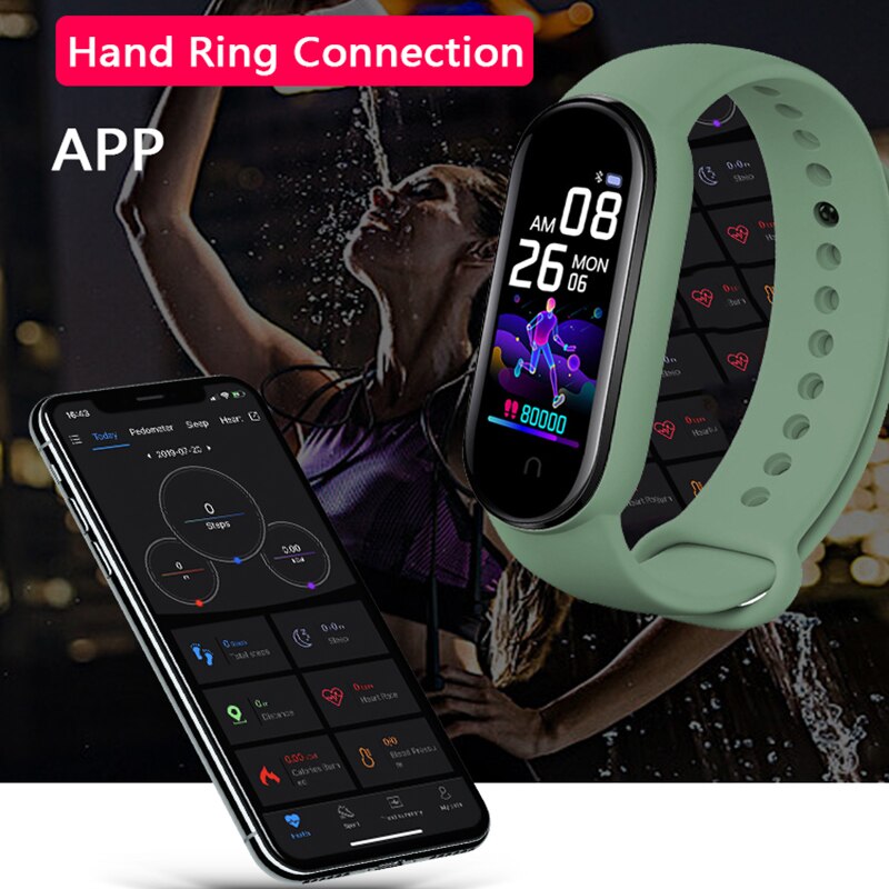 M5 Smart Band Fitness Trcker Sport Bracelet Pedometer Heart Rate Blood Pressure Bluetooth Health Wirstband Weather Smartwatch