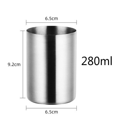 Kreative Edelstahl Cocktail Glas Whisky Bier Becher Dicken Ei Geformt Breiten Mund Tasse Bar Club Haushalts Restaurant Wasser Tasse: 280ml