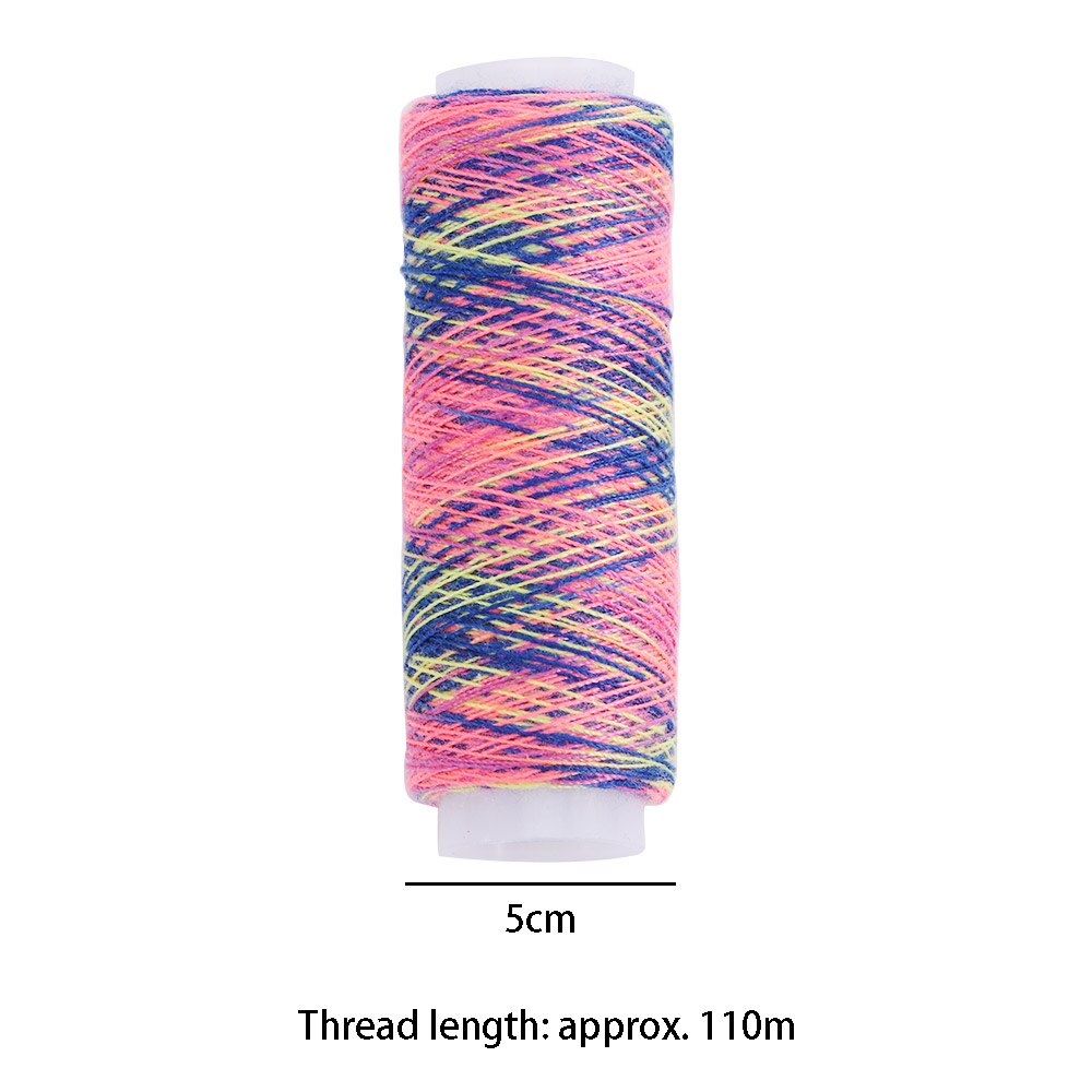 5Pcs Rainbow Color Sewing Thread Polyester Fiber Embroidery Sewing Thread Home DIY Sewing Accessories Supplies