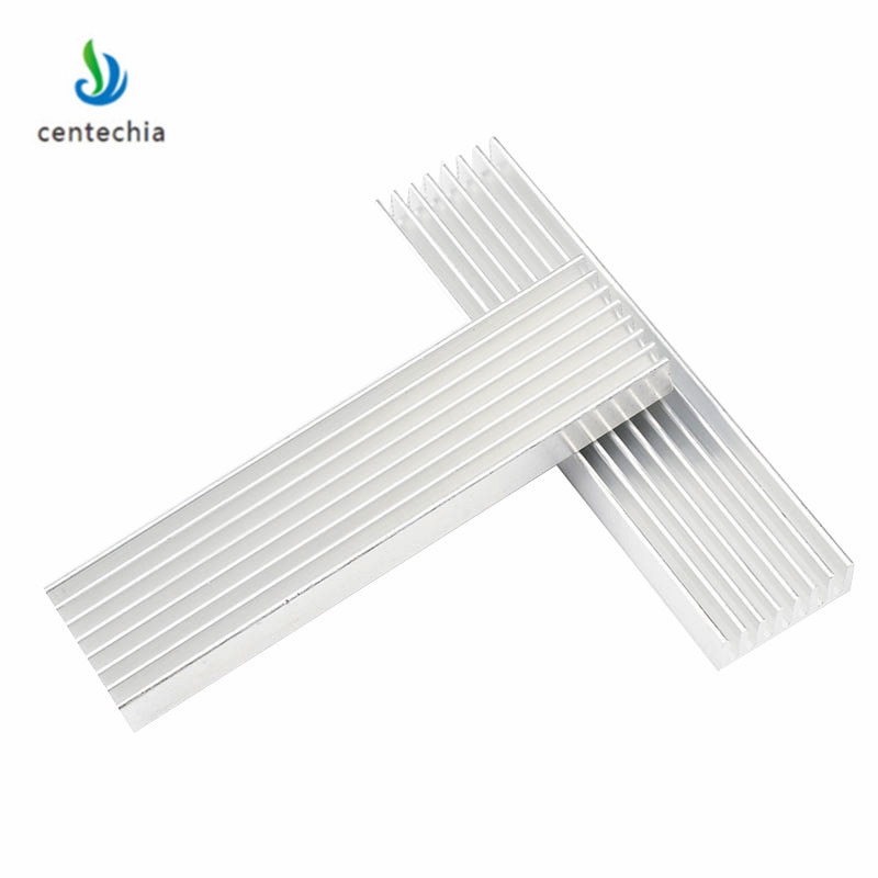 Durable Silver Aluminium Radiating Fin Cooling Heatsink 100*25*10MM for LED Power Transistor Electrical Radiator Chip