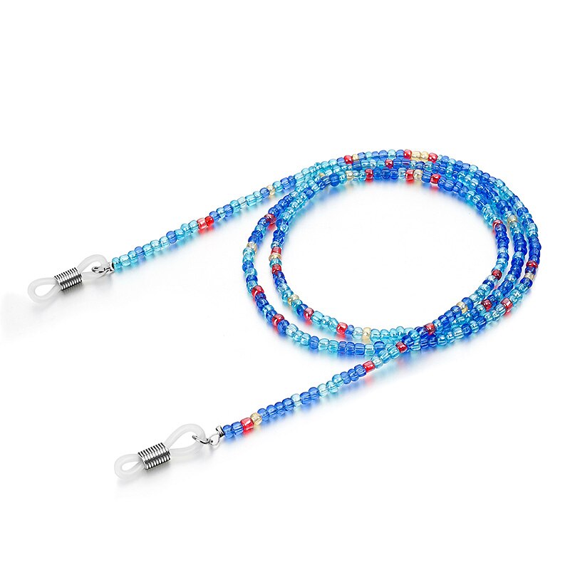 Chaîne perles colorées pour lunettes de soleil, collier pour femmes, cordon pour la lecture, cordelette de cou, cordelette pour accessoires lunettes: F-1-72CM