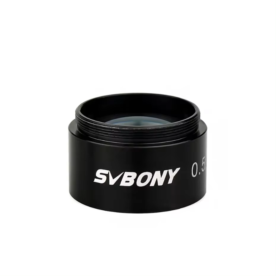 SVBONY Telescope 0.5X Focal Reducer/Telescope 1.25" C Mount Adapter Green Coated for Telescope Astrophotography: Beige