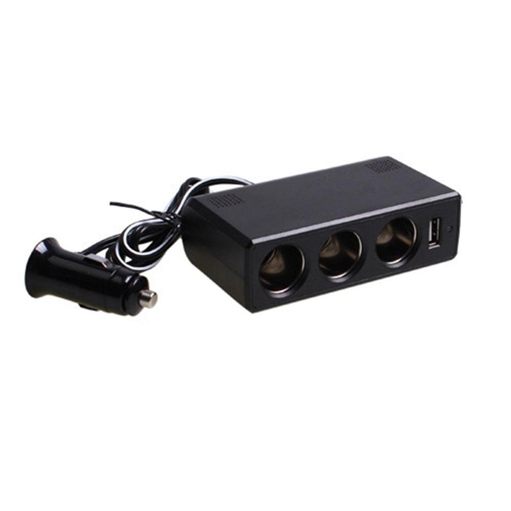 Bil 24v to 12v omvandlare lastbil tryckreducerare bil en minut tre cigarettändare en för tre dubbla usb billaddare