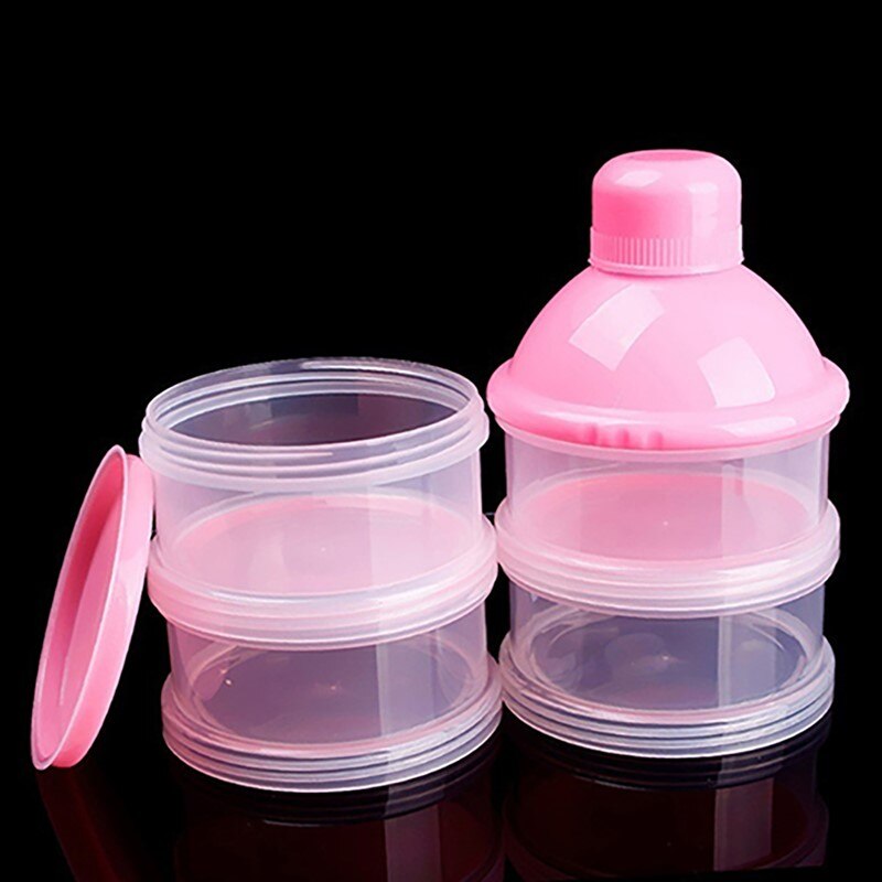 Tragbare Neugeborenen Baby Milch Pulver Spender Reise freundlicher Baby Fütterung 4 Schichten Milchpulver Spender Flasche Lagerung Container