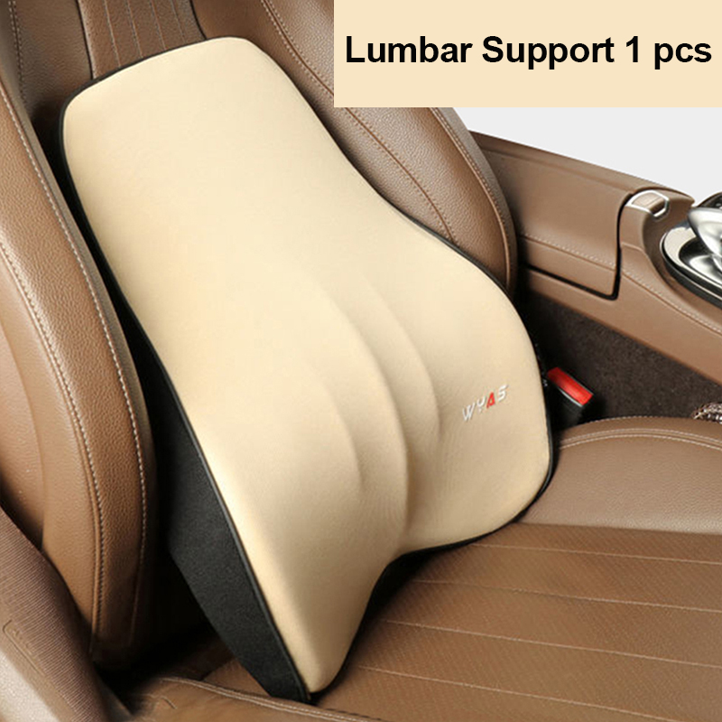 Car Lumbar Support Headrest Neck Pillow Support Universal Soft Neck Pillows Cushion Car Memory Foam Lumbar Pillow Back Support