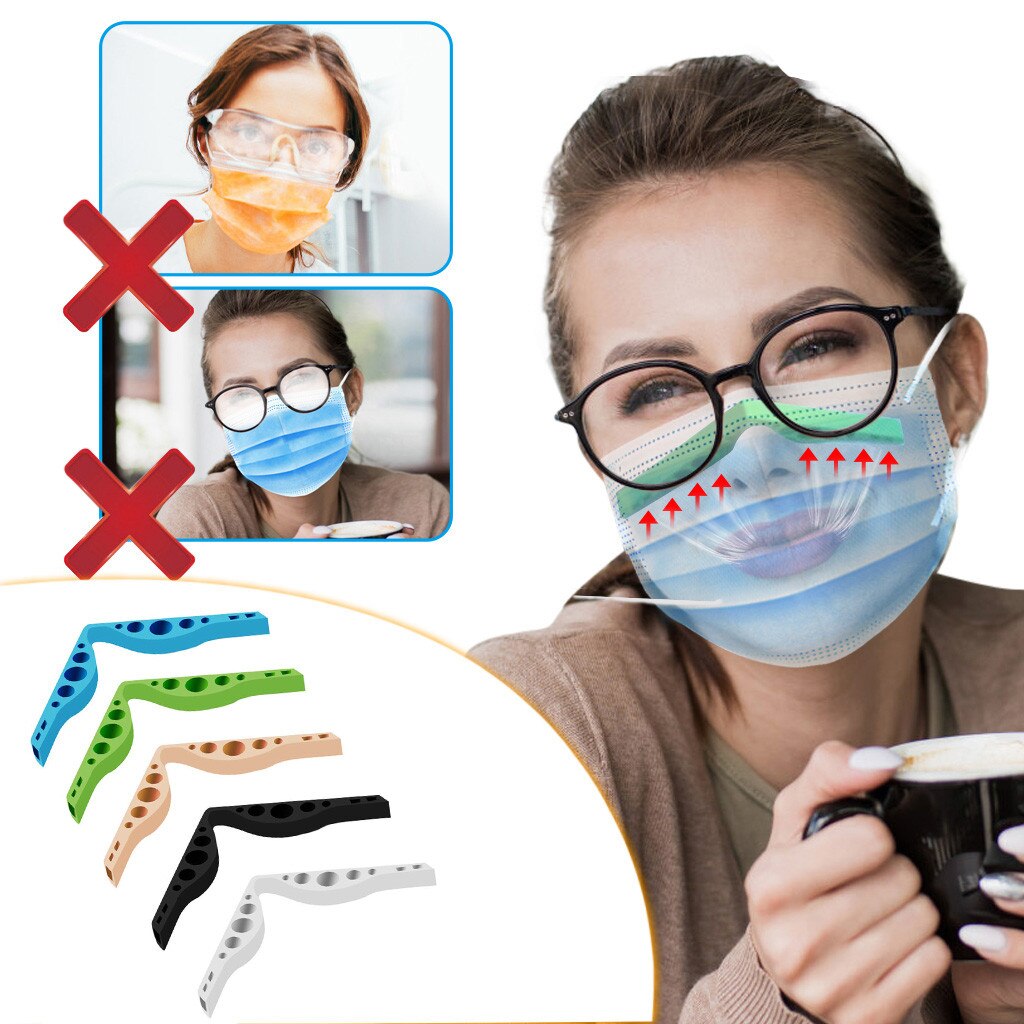Siliconen Neusbrug Masker Verhoogt Ademruimte Te Helpen Soepel Ademen Anti-Condens Neusbrug Bijziendheid Bril Masker # k3