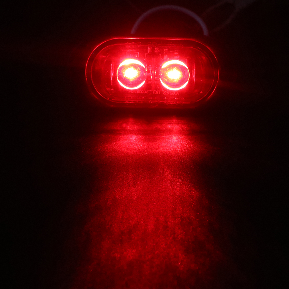 Luces LED de señalización para coche, lámpara lateral de 2 piezas, 12V-24V, indicador de luces traseras para remolque