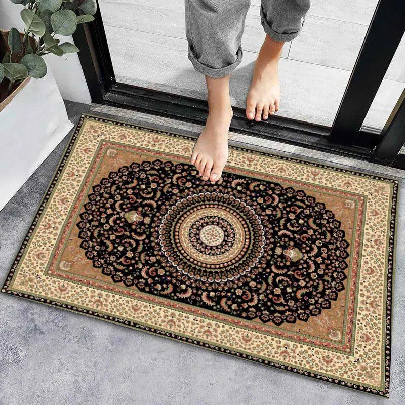 Alfombra antideslizante para puerta de entrada, alfombra moderna súper absorbente para el suelo del hogar y el baño, alfombra para el suelo del pasillo, entrada: 50 cm x 80 cm / Blanco
