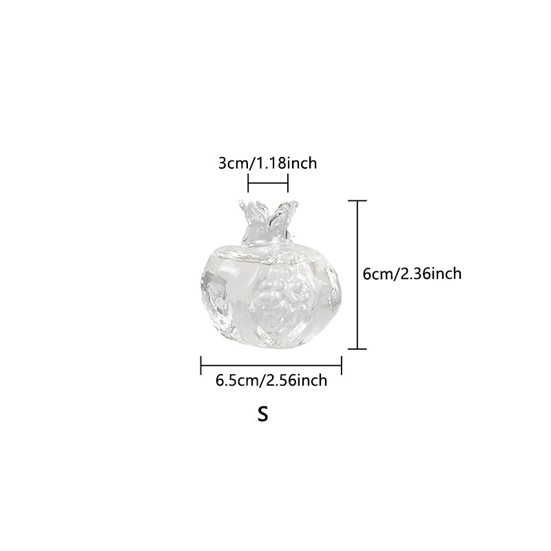 Mini Pomegranate Glass Vase Handmade Vase Transparent Glass Flower Pot Hydroponic Flower Arrangement Crafts Desktop Decoration: S