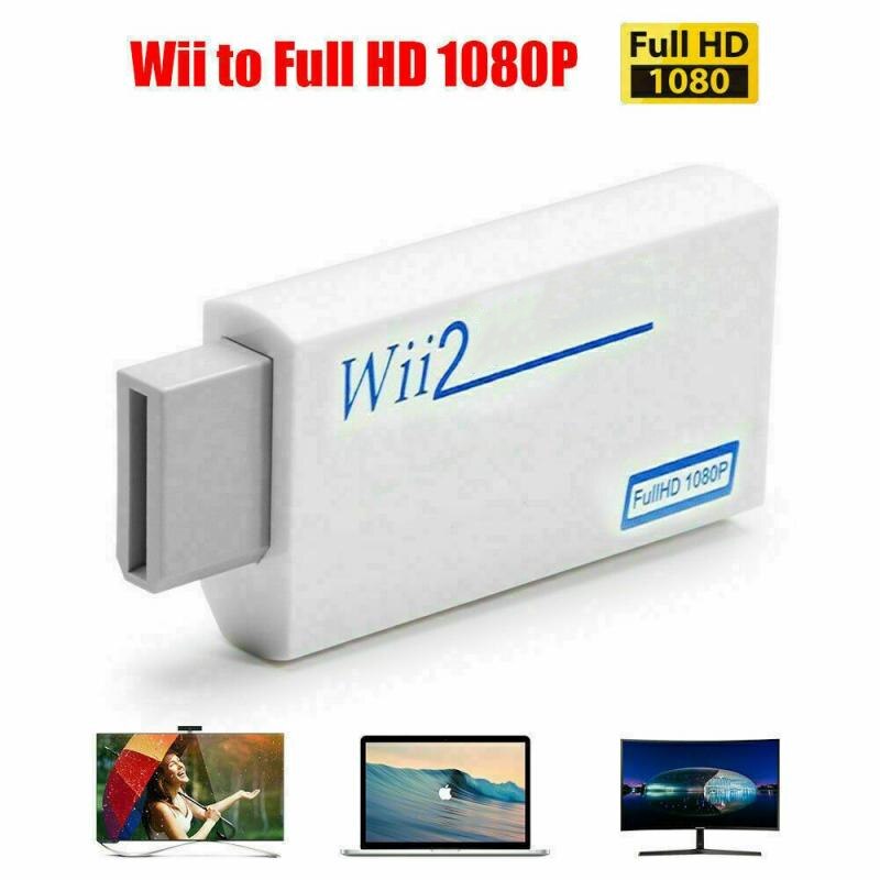 Convertitore Full HD da Wii a HDMI adattatore Audio Video da 3.5mm per PC Monitor HDTV supporto Display NTSC PAL 480i 480p