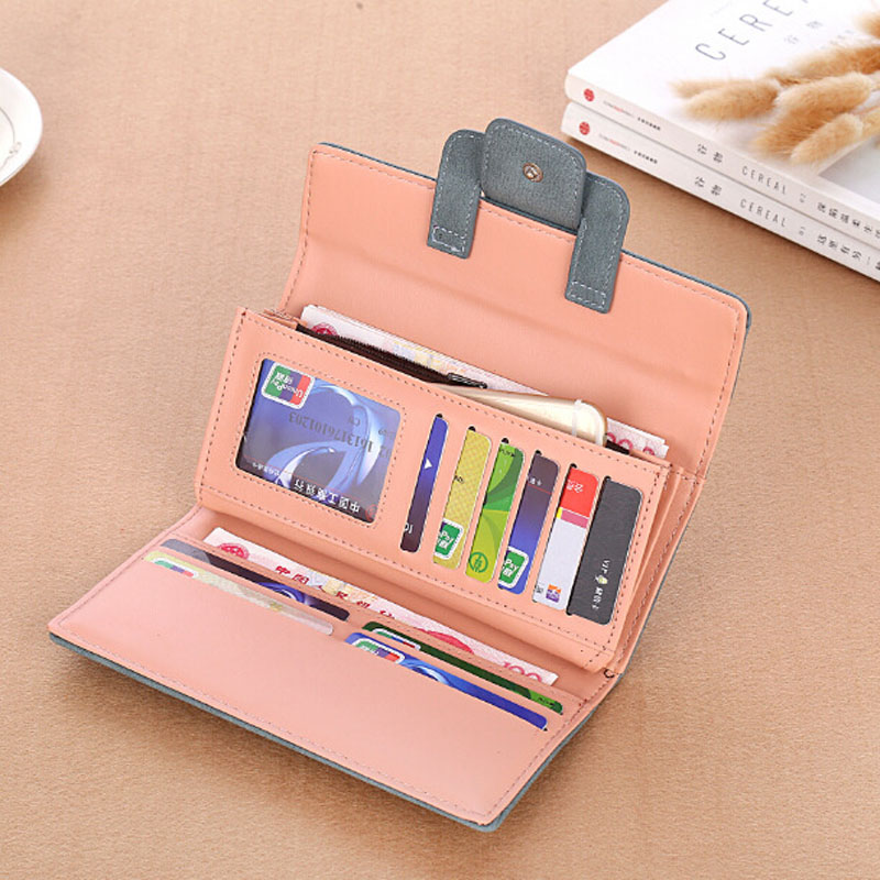 Women Pu Leather Wallets Long Hasp Purses Multifunction Large Capacity Purse Female Card Holders Portable Clutch For Girls