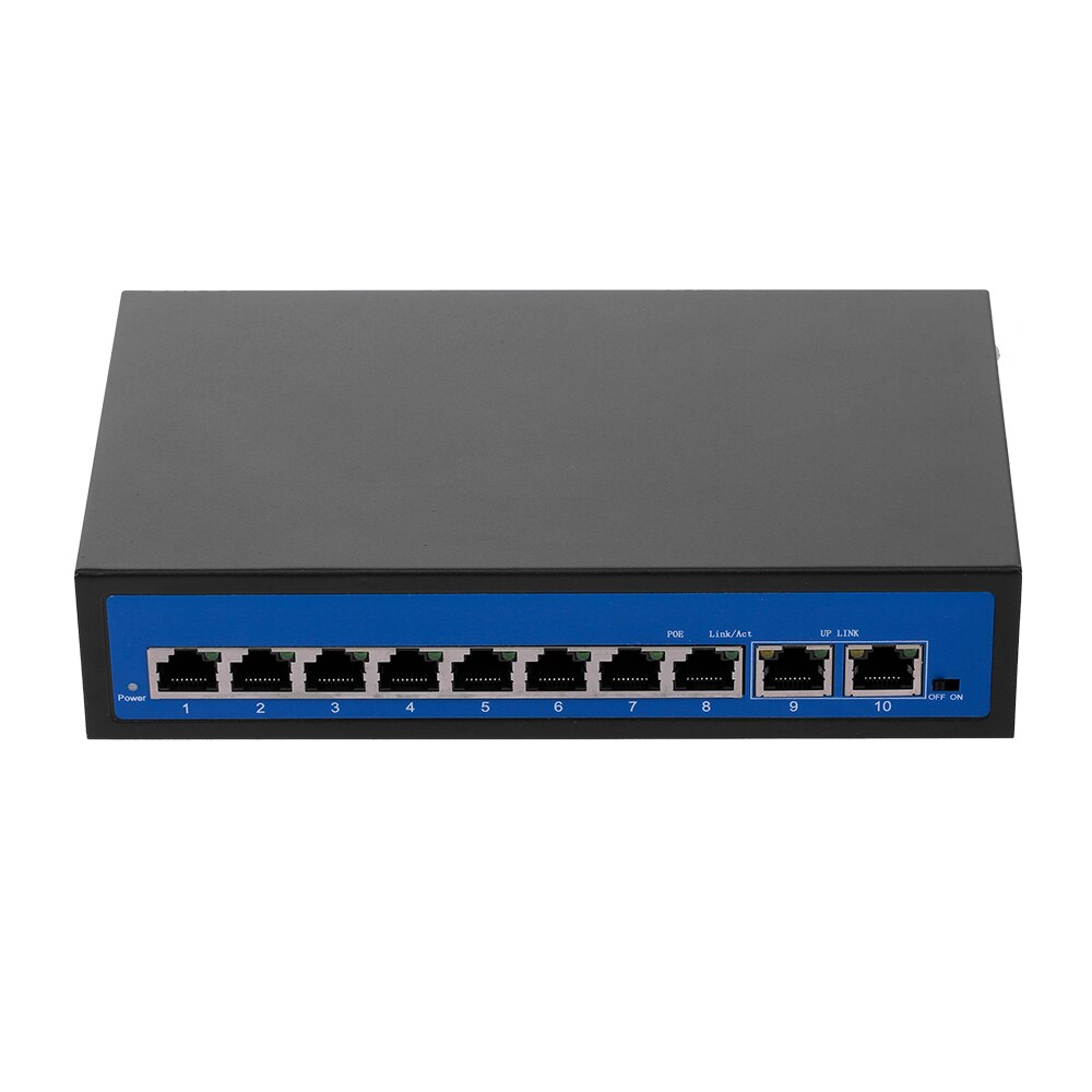 X 8+2 POE Switch 8 Ethernet Port 2.0Gbps 2 Uplink Ethernet Port for IP Camera Wireless