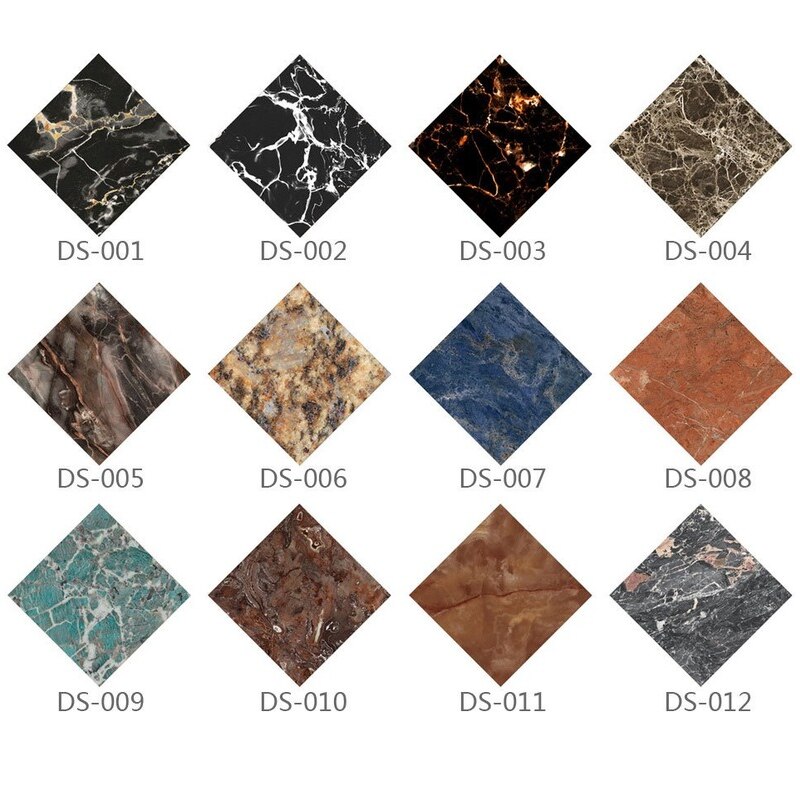 10pcs Self-Adhesive Floor Tile Stickers PVC Waterproof Wall Ceramic Sticker Wear-resistant Art Diagonal Home Decoration