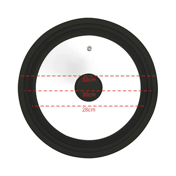 Multi Size Universal Lid for Pots Pans Cookware Tempered Glass Lid for Skillets with Silicone Rim Replacement Lid for Frying Pan: Dark Khaki