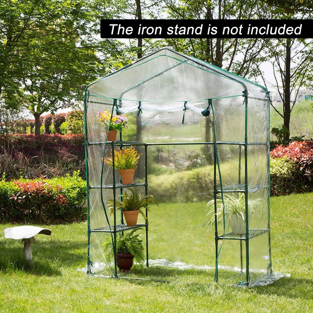 Transparent Greenhouse Cover Garden Cover Plant Grow Bags Greenhouse 3 Tier Growhouse Cover Plant Grow House 143x73x195cm