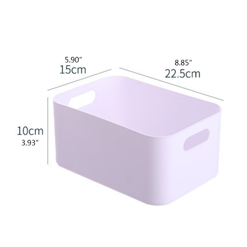 Plastic Storage Bins, Small Pantry Organizer Bins with Handles for Kitchen Bathroom Bedroom, Black/ Transparent/ White S27 21
