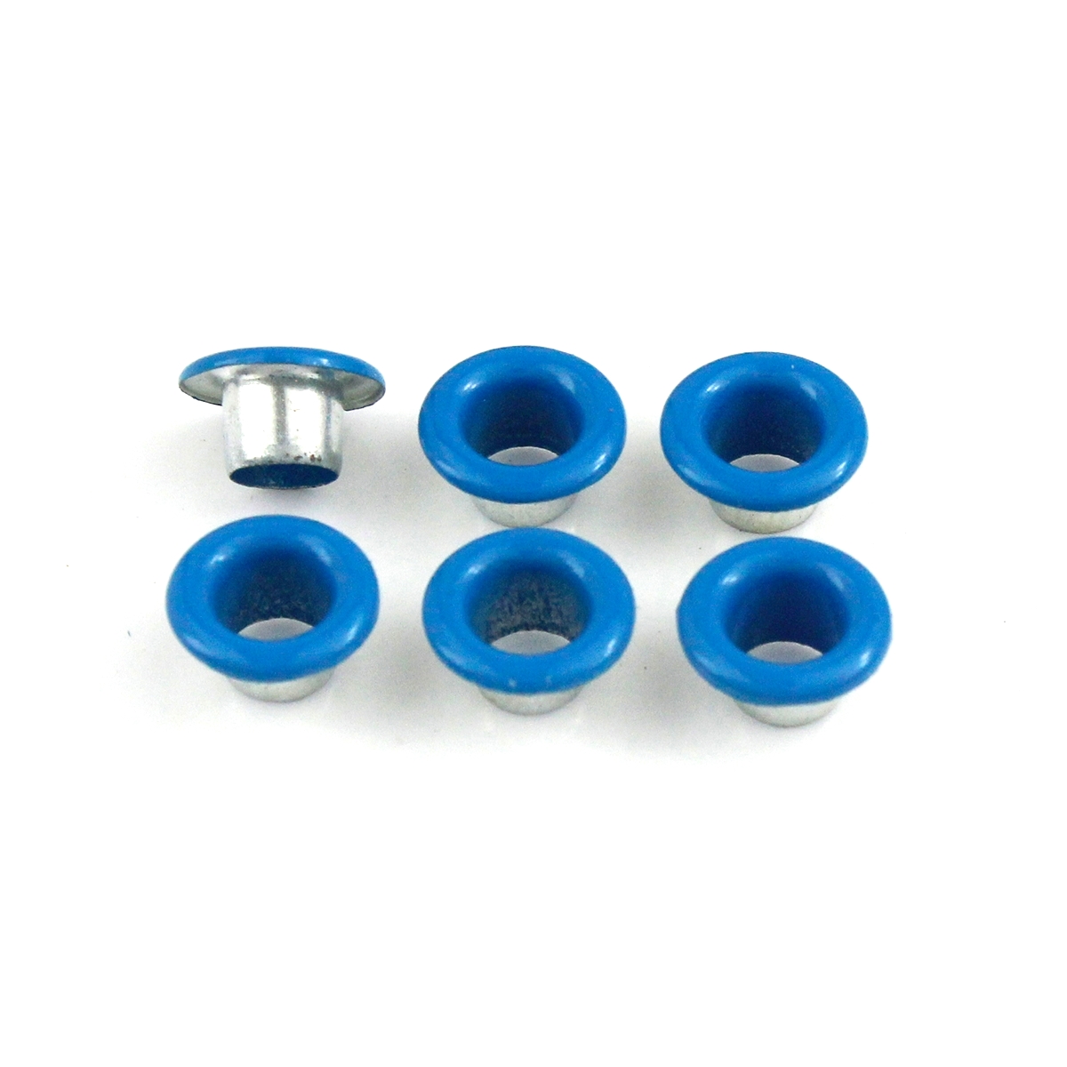 100sets 4.5mm Metal Eyelet with Washer Leather Craft Repair Grommet Round Eye Rings For Shoes Bag Clothing Leather Belt Hat: Blue