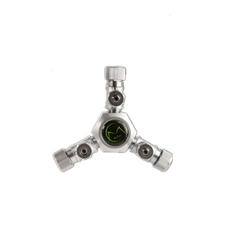 Aquarium Inline Manifold Air Pump 3 Way CO2 Tri-Regulator Solenoid Cylinder Splitter Valve Lever Control Switch Tap Connector