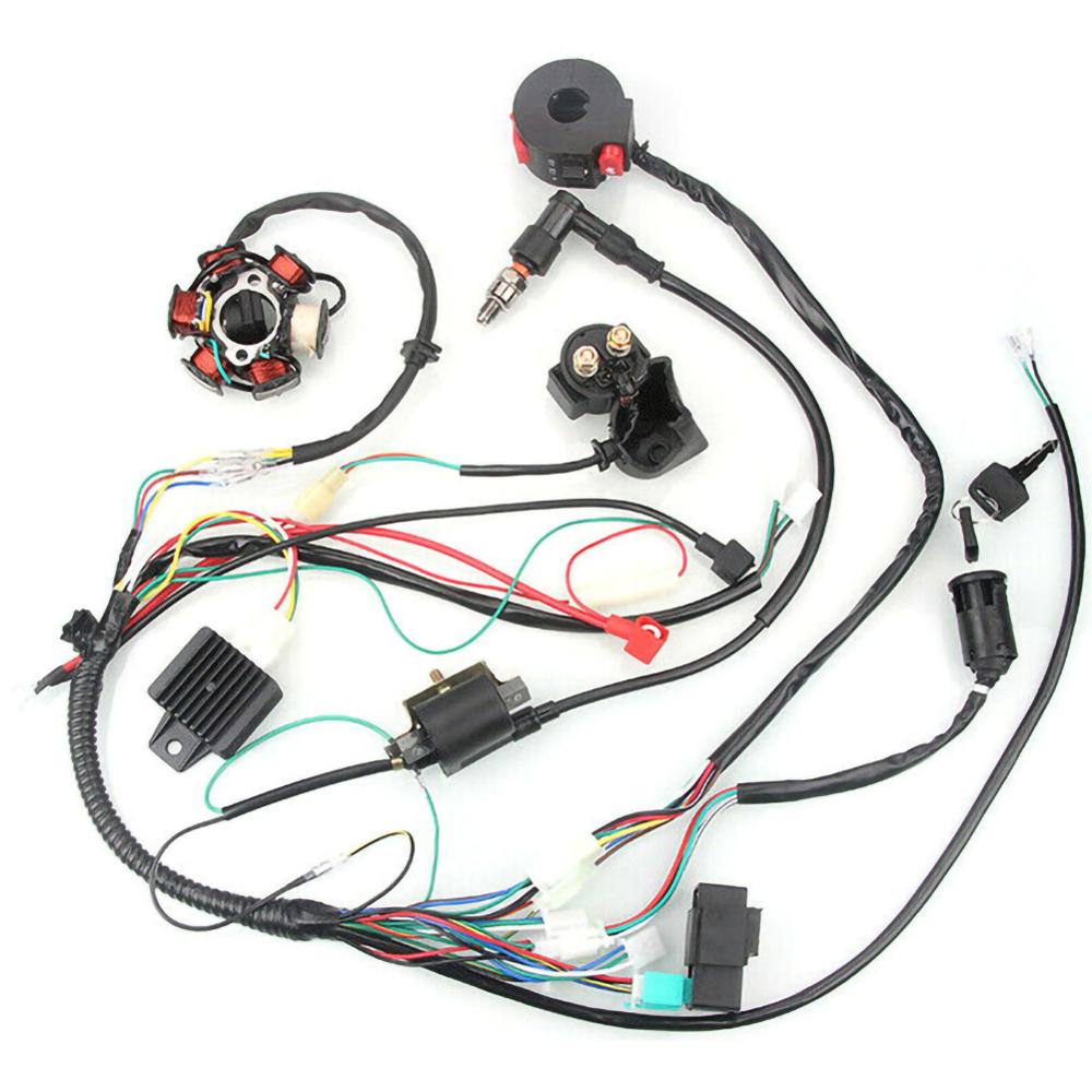 Quad Wire Harness Suitable For 50cc 70cc 90cc 110cc 125cc Chinese Electric Start for ATV electric start assembly Tools