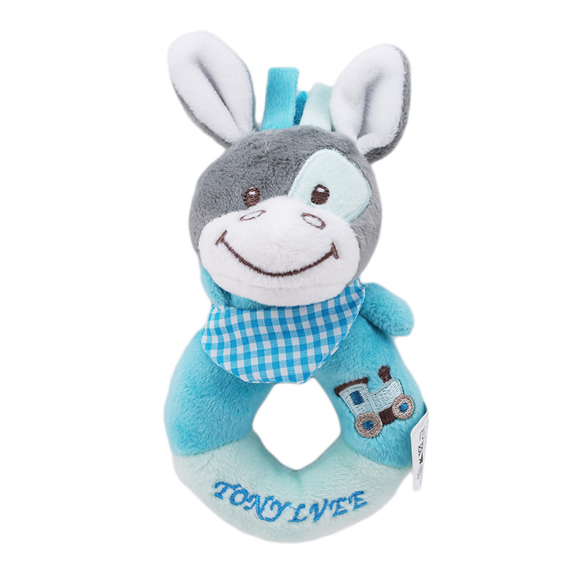 Baby Rasseln Handys BB Sticks Weiche Kuh Plüsch Puppe Krippe Bett Hängen Hand Fänge Tier Spielzeug Puppe Kinder spielzeug: Blue puppy