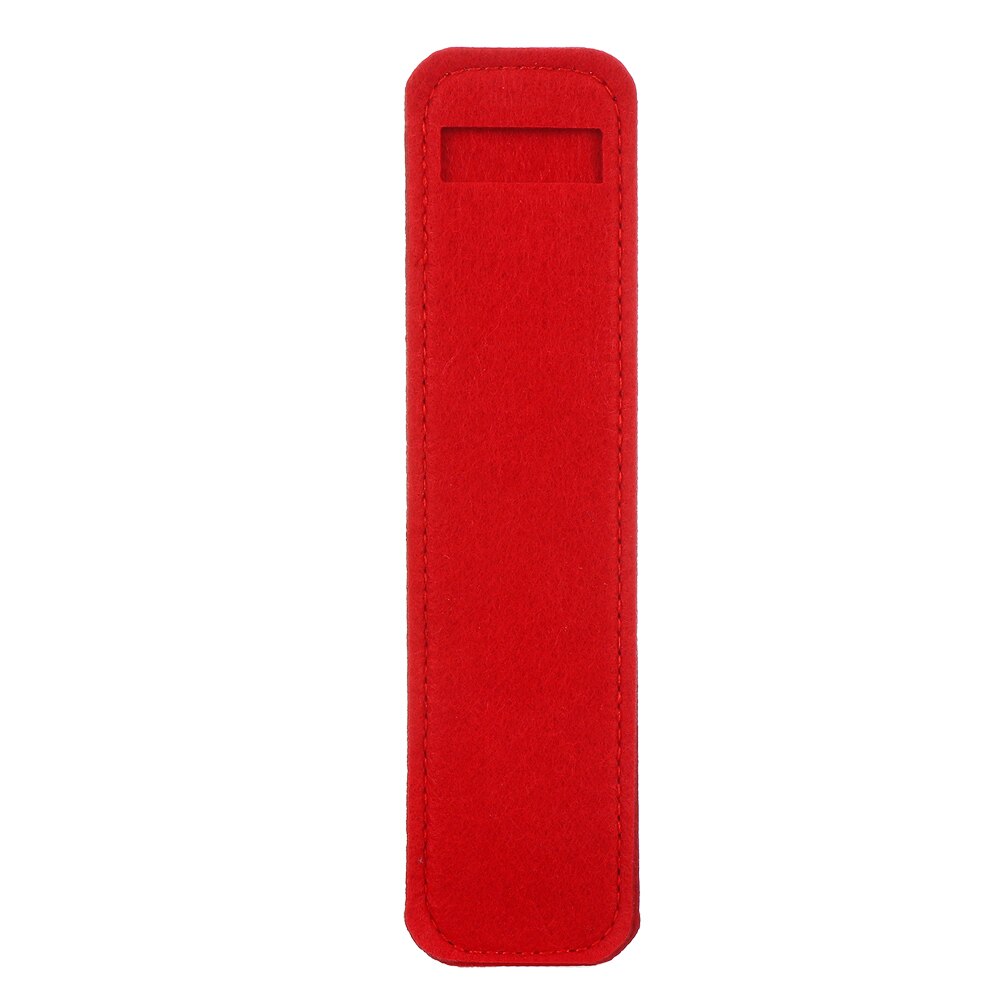 1Pc Vilt Pen Pouch Houder Enkel Gat Roller Balpen Vulpen Zak Potlood Tas School Kantoorbenodigdheden Zwart blauw Rood: Red