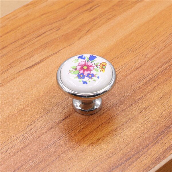 32MM kolorowe ceramiczne okrągła szafka gałki uchwyty robić drzwi szuflada robić szafki szafa meble uchwyt gałki: B