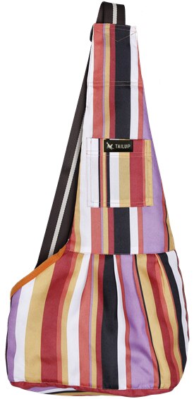 Tailup Pet Carrier Bag Oxford Hond Kat Puppy Aminal Sling Enkele Schoudertas Warme Winter Hond Front Borst Carrier Outdoor reizen: Stripped / S