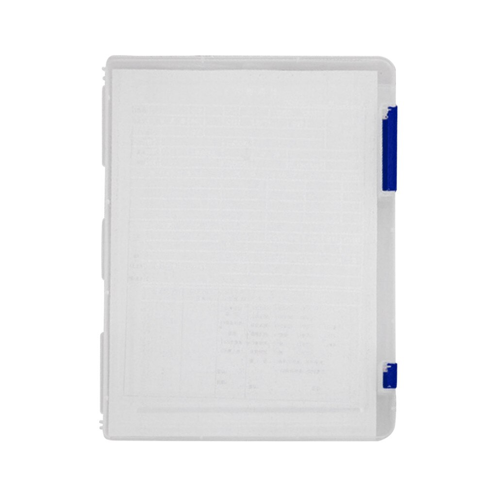 Caja de almacenamiento transparente A4 de plástico transparente para documentos, estuche de almacenamiento práctico, impermeable, ahorro de espacio: Blue 
