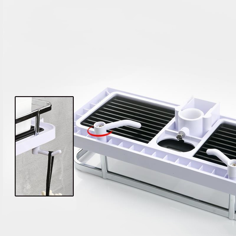 Badkamer Douche Opbergrek Organizer Geen Boren Hefstang Douchekop Houder Douchegel Shampoo Lade Houder Paalplanken