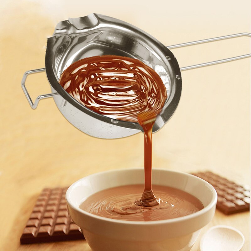 1Pcs Rvs Chocolade Boter Milt Melt Ting Kom Lange Grip Handvat Diy Koken Dessert Bakken Gebak Keuken Gereedschap