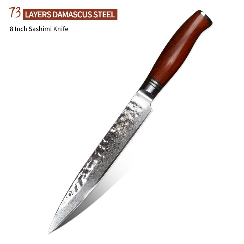 YARENH – couteau de Chef utilitaire en acier damas japonais, 73 couches, outils de cuisine professionnels en acier inoxydable à haute teneur en carbone