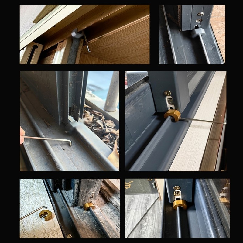 Window Lock Stopper Sliding Window Limiter Aluminum Alloy Safety Lock Child Protection Door Anti-theft Lock for Home Hardware