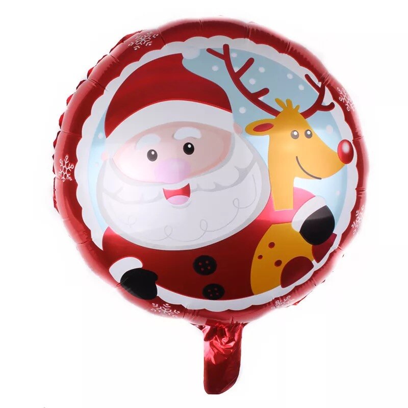 10 stk 18 tommer runde julepynt folie balloner julemanden snemand juletræ ballon xmas globos oppustelige legetøj: Camouflage
